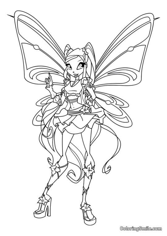 Winx Stella Sophix - Page de Coloriage