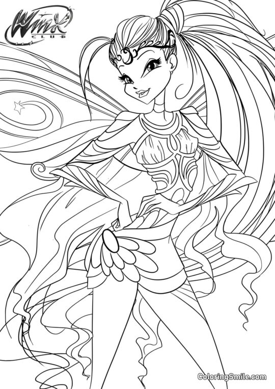 Winx Stella Bloomix - Page de Coloriage