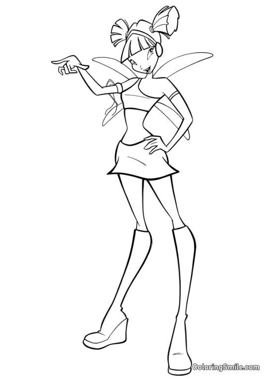 Musa Aime la Musique - Page de Coloriage