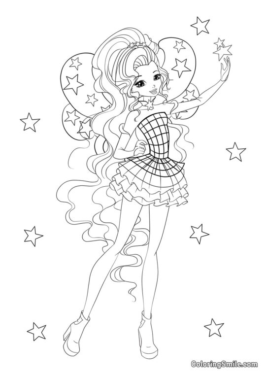 Winx Layla Cosmix - Page de Coloriage