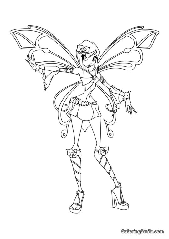 Winx Tecna Sophix - Page de Coloriage