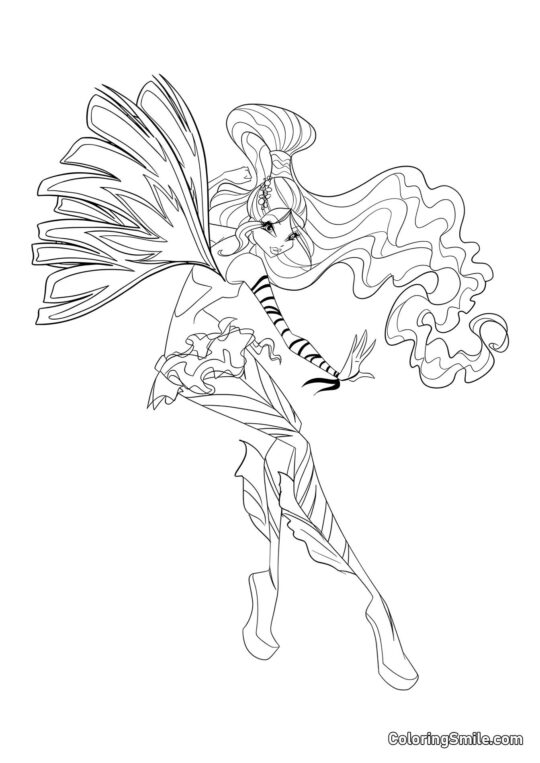 Winx Layla Sirenix - Page de Coloriage