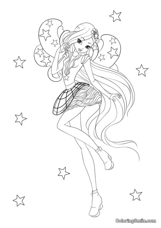 Winx Stella Cosmix - Page de Coloriage