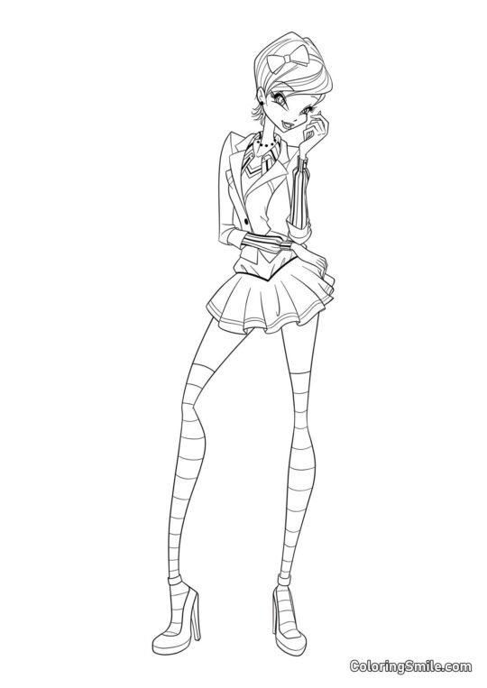 Winx Tecna Bon Ton - Page de Coloriage