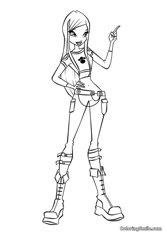 Fée Animale Roxy - Page de Coloriage