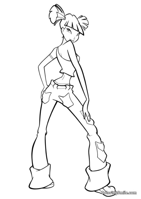 Musa dans Toute Sa Gloire - Page de Coloriage