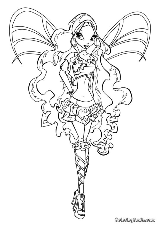 Winx Layla Sophix - Page de Coloriage