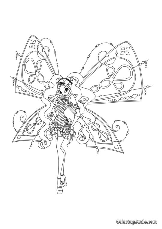 Winx Layla Flyrix - Page de Coloriage