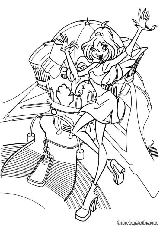 Bloom à Alfea - Page de Coloriage