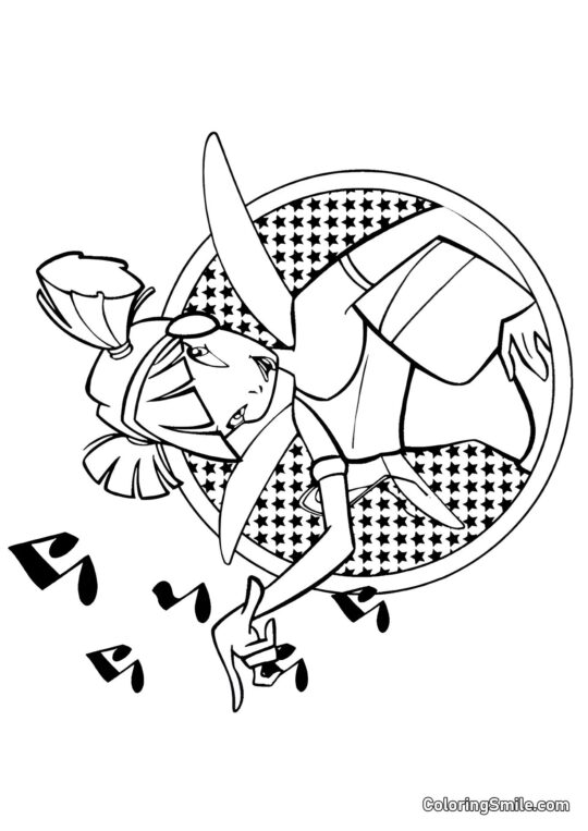 Musa Connaît la Musique - Page de Coloriage