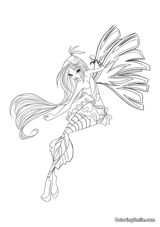 Winx Flora Sirenix - Page de Coloriage