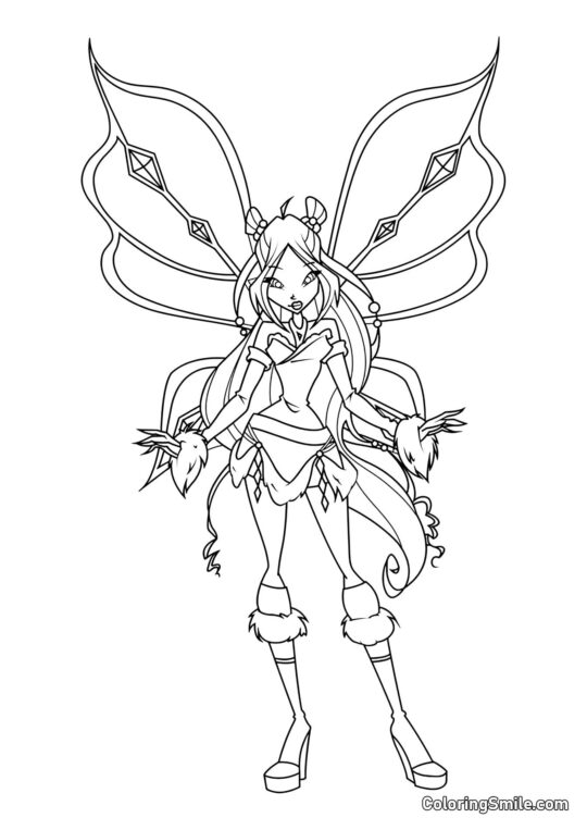 Winx Flora Lovix - Page de Coloriage