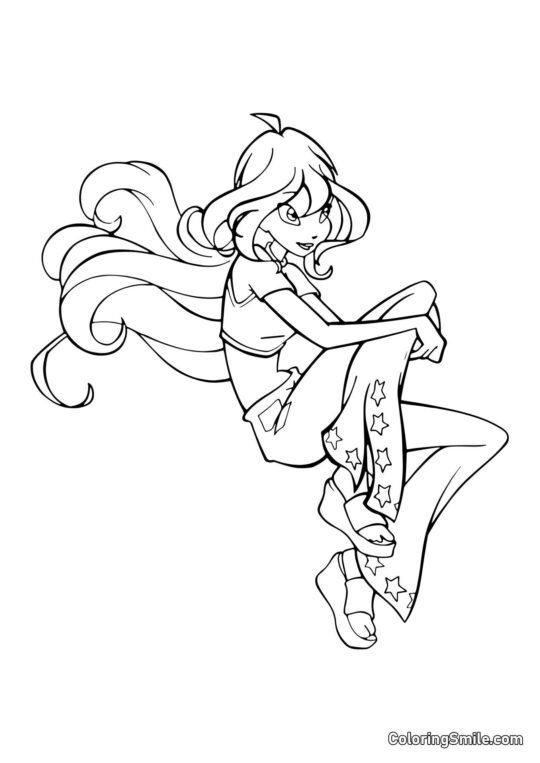 Bloom en Contemplation - Page de Coloriage