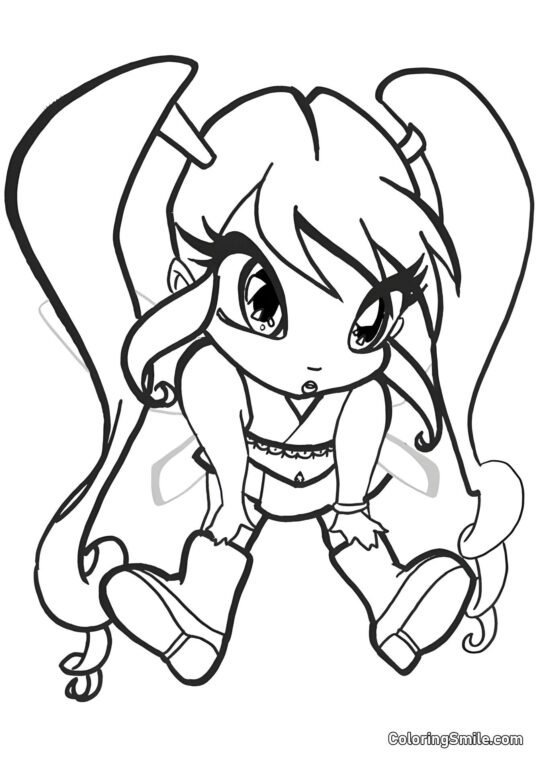 Pixie Chatta - Page de Coloriage