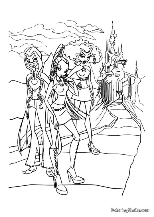 Sorcières Trix - Page de Coloriage