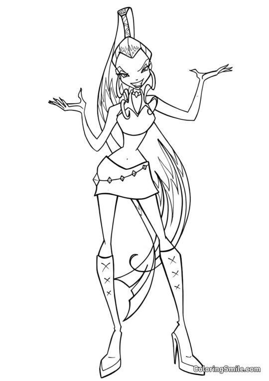 Sorcière Trix Icy - Page de Coloriage