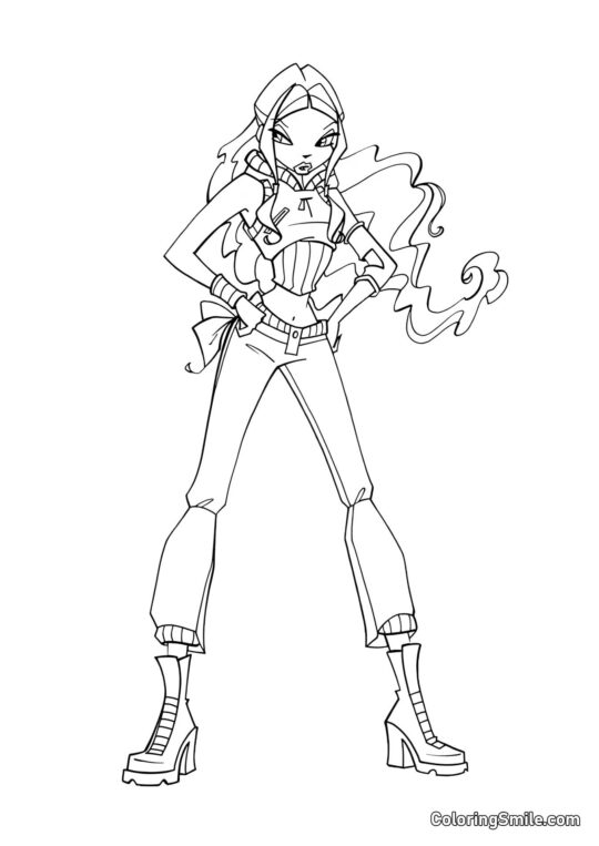 Layla Suspecte - Page de Coloriage