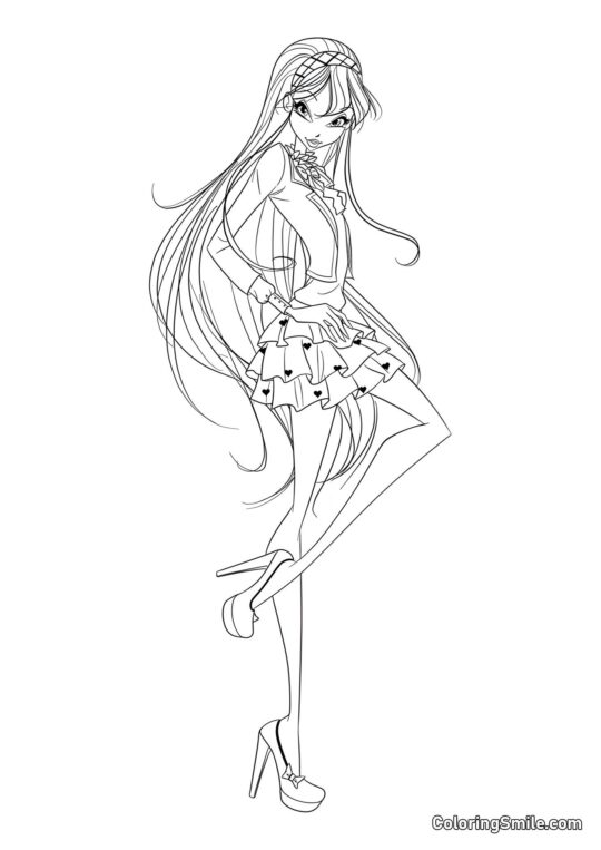 Winx Stella Bon Ton - Page de Coloriage