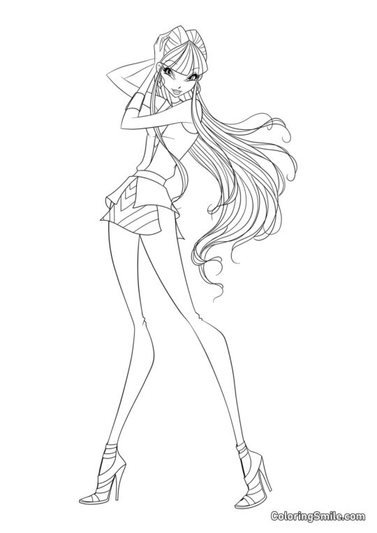 Winx Stella Travelix - Page de Coloriage