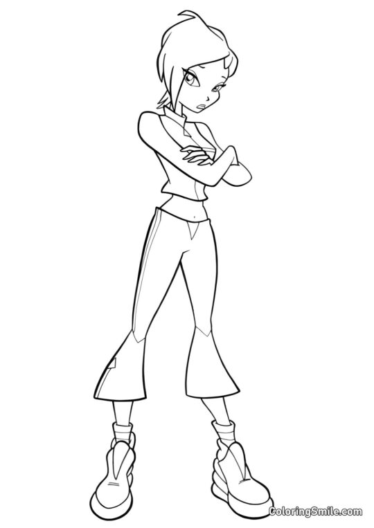 Tecna Offensée - Page de Coloriage