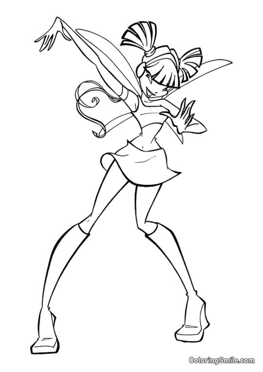 Musa Se Prépare à Danser - Page de Coloriage