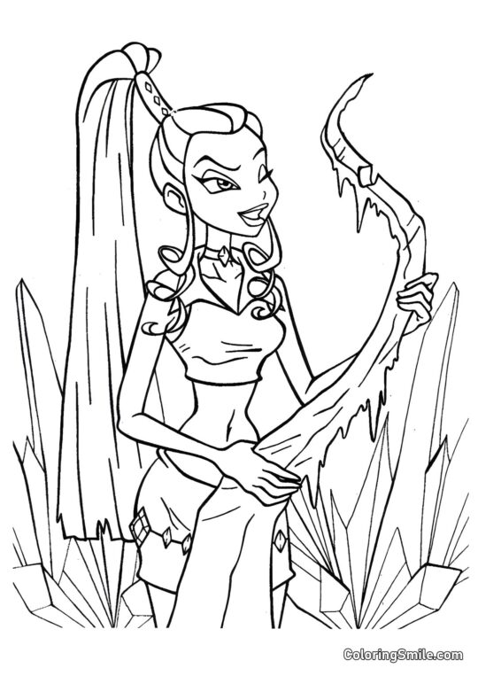 Icy Satisfaite d&rsquo;Elle-même - Page de Coloriage