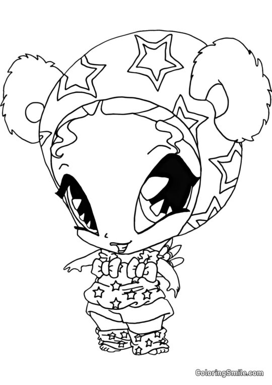Pixie Piff - Page de Coloriage