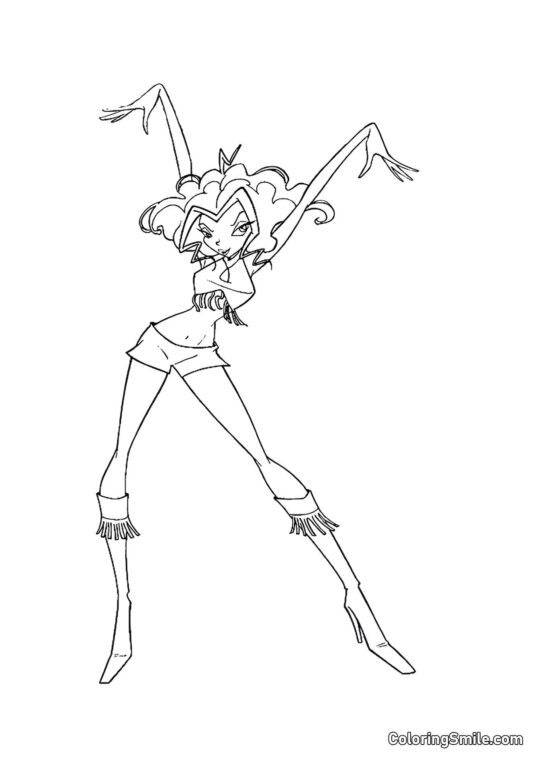 Sorcière Trix Stormy - Page de Coloriage