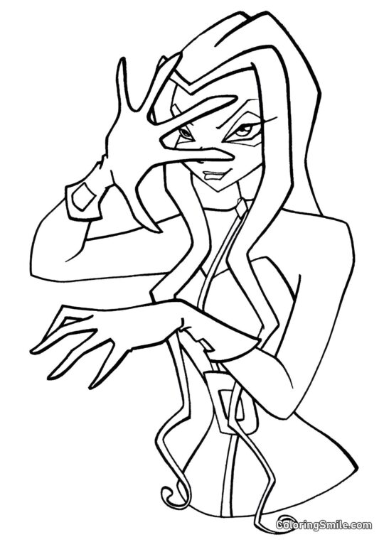 Sorcière Darcy - Page de Coloriage