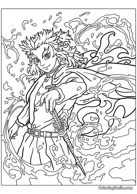 Kyojuro Rengoku - Page de Coloriage