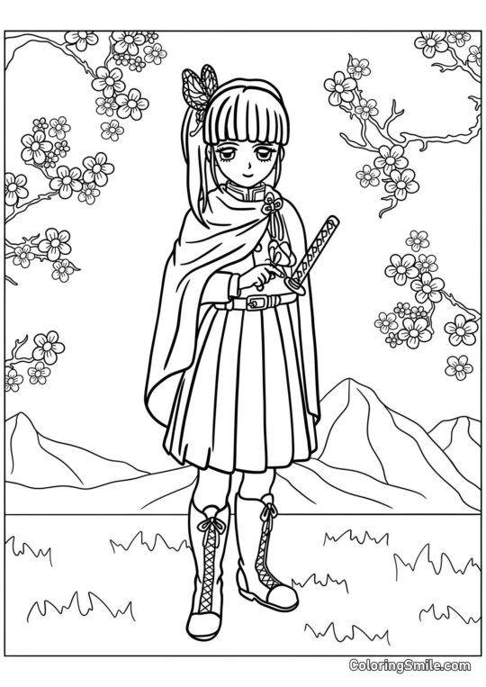 Kanao Tsuyuri mignonne - Page de Coloriage