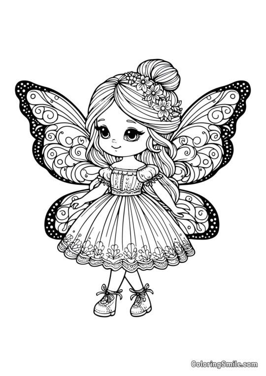 Poupée fée Poupée fée - Page de Coloriage