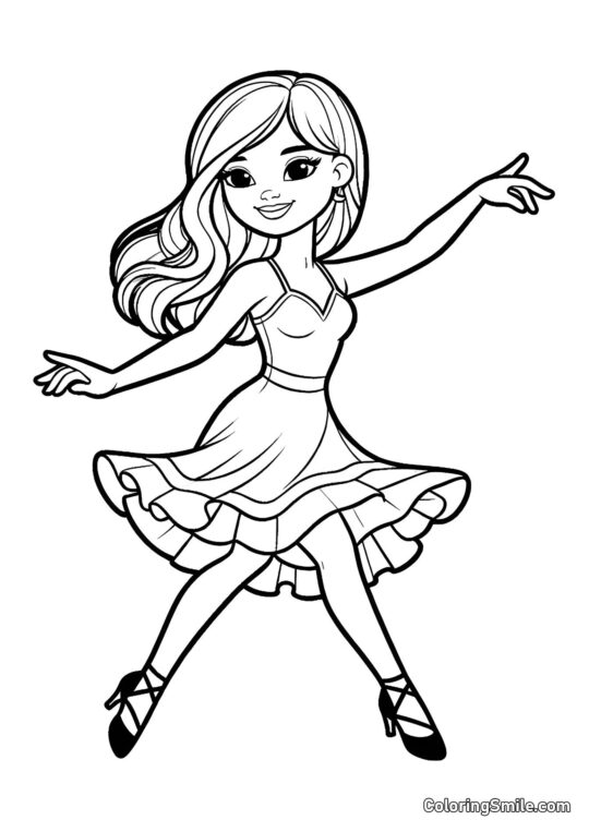 Poupée dansant le tango Poupée dansant le tango - Page de Coloriage