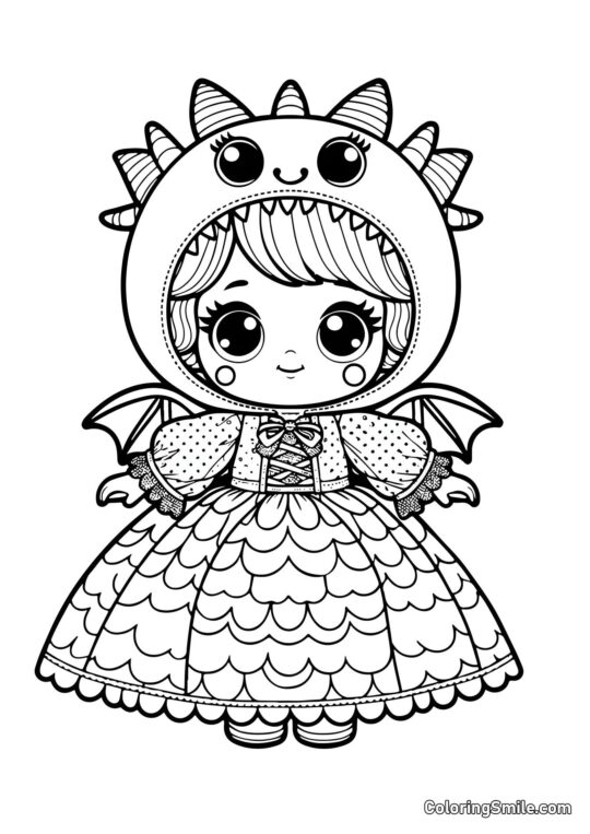 Poupée dragon Poupée dragon - Page de Coloriage