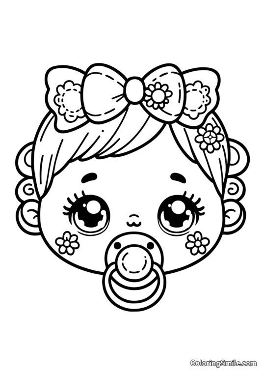 Poupée chiots avec tétine Poupée chiots avec tétine - Page de Coloriage