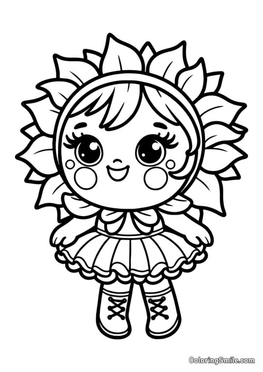 Poupée soleil Poupée soleil - Page de Coloriage