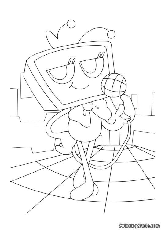 Vi avec un microphone - Page de Coloriage