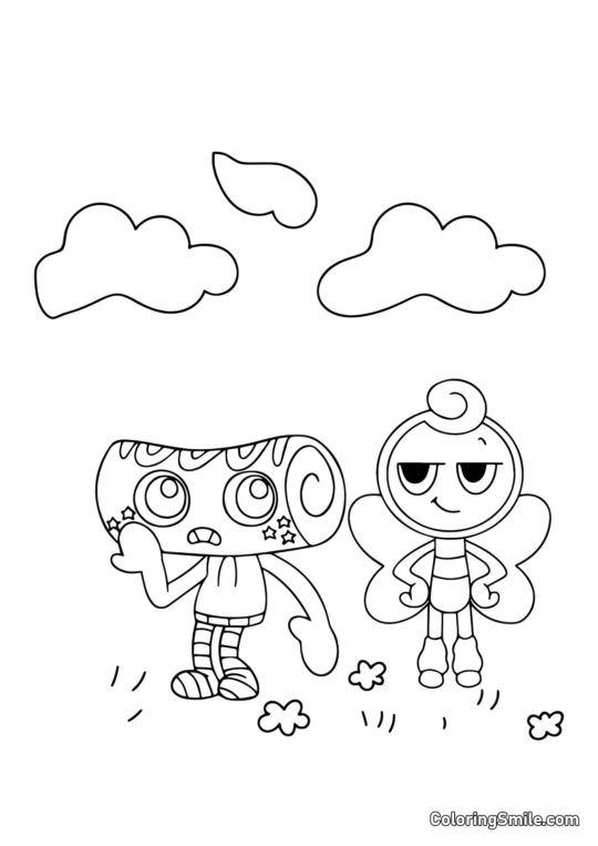Cosmo et Glissen du Monde de Dendy - Page de Coloriage