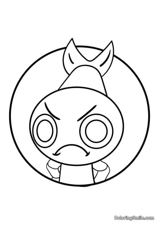 Portrait de Shrimpo du Monde de Dendy - Page de Coloriage