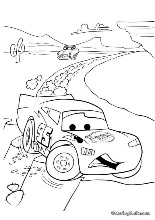 McQueen confus - Page de Coloriage