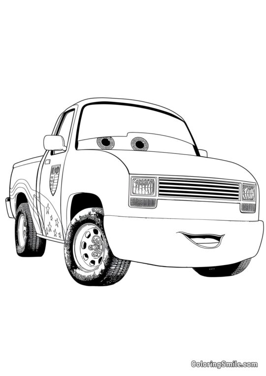 Camion pickup - Page de Coloriage