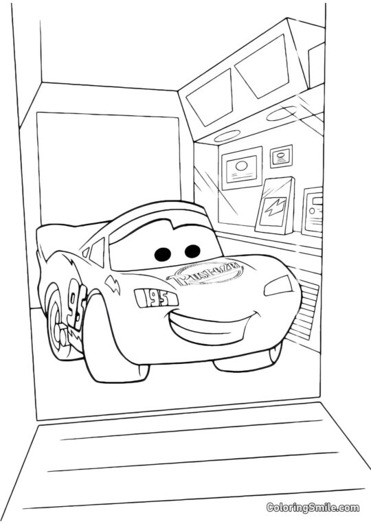 McQueen heureux - Page de Coloriage
