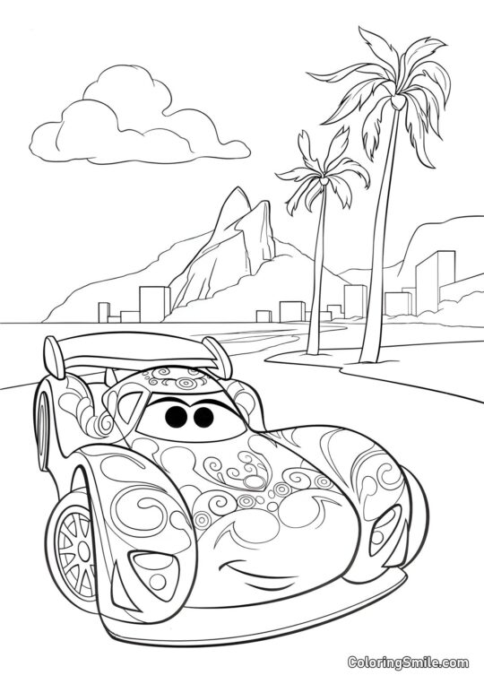 Carla Veloso sur la plage - Page de Coloriage