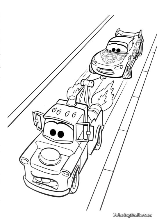 Mater avec des turbines - Page de Coloriage