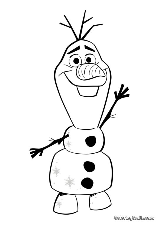 Bonhomme de neige Olaf - Page de Coloriage