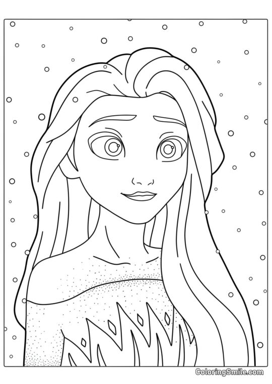 Portrait d&rsquo;Elsa - Page de Coloriage