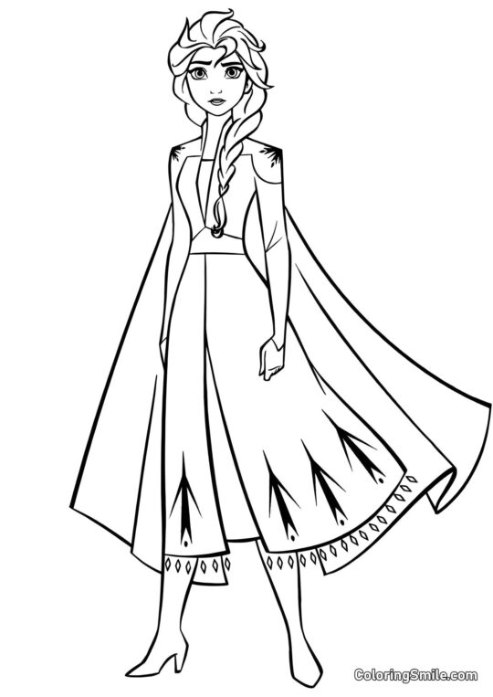 Elsa Reine d&rsquo;Arendelle - Page de Coloriage