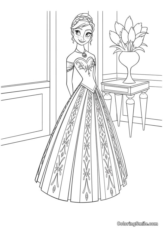 Anna « Frozen Heart » - Page de Coloriage