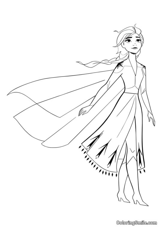 Princesse Elsa - Page de Coloriage