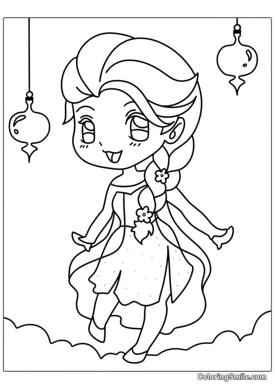 Elsa pour les bébés - Page de Coloriage
